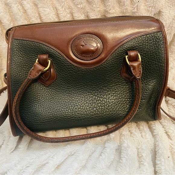 Dooney & Bourke Green and Brown Leather Satchel - Picture 12 of 12